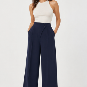 Kyoto Button-Detail Straight-Leg Trousers Jovera Joyce