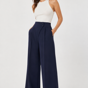 Kyoto Button-Detail Straight-Leg Trousers Jovera Joyce