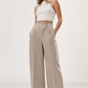 Kyoto Button-Detail Straight-Leg Trousers Jovera Joyce