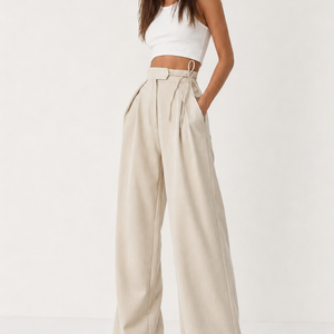 Monaco Wrap-Waist Wide-Leg Trousers Jovera Joyce