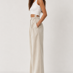 Monaco Wrap-Waist Wide-Leg Trousers Jovera Joyce