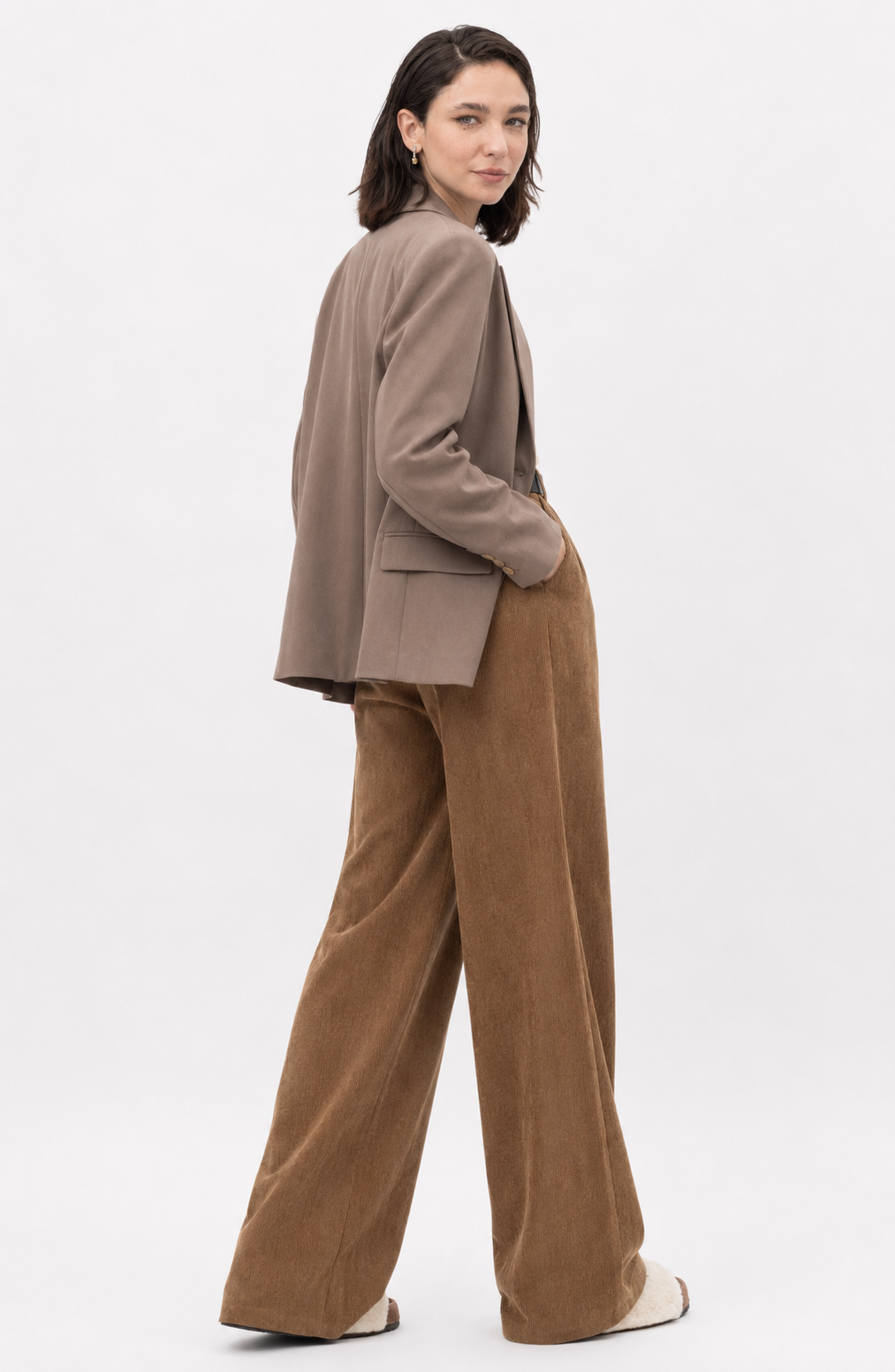 Slimming And Straight Casual High Waist Drooping Wide Leg Pants Jovera Joyce