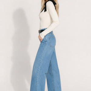 Women's Square Collar Bow Slim-fit Knitted Long-sleeved Bottoming Shirt Jovera Joyce