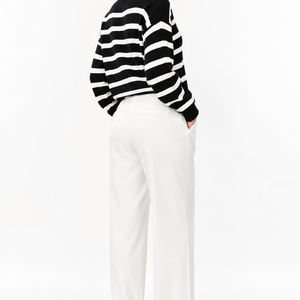 Riviera Striped Polo Knit Sweater Jovera Joyce