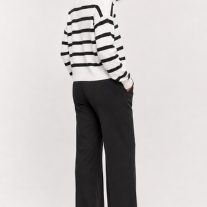 Riviera Striped Polo Knit Sweater Jovera Joyce