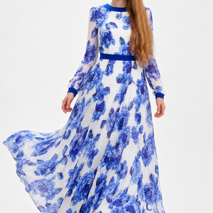 Azure Fleur Maxi Dress Jovera Joyce