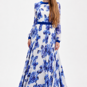 Azure Fleur Maxi Dress Jovera Joyce