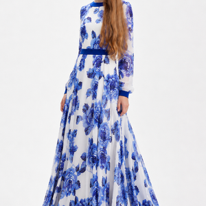 Azure Fleur Maxi Dress Jovera Joyce