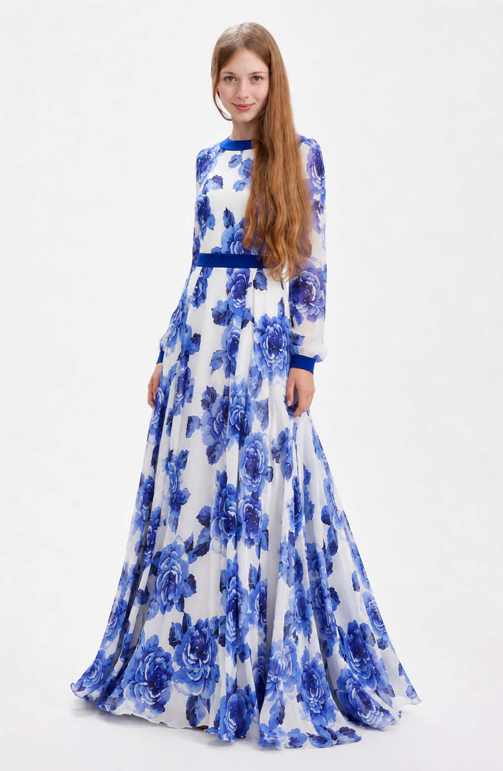 Azure Fleur Maxi Dress Jovera Joyce