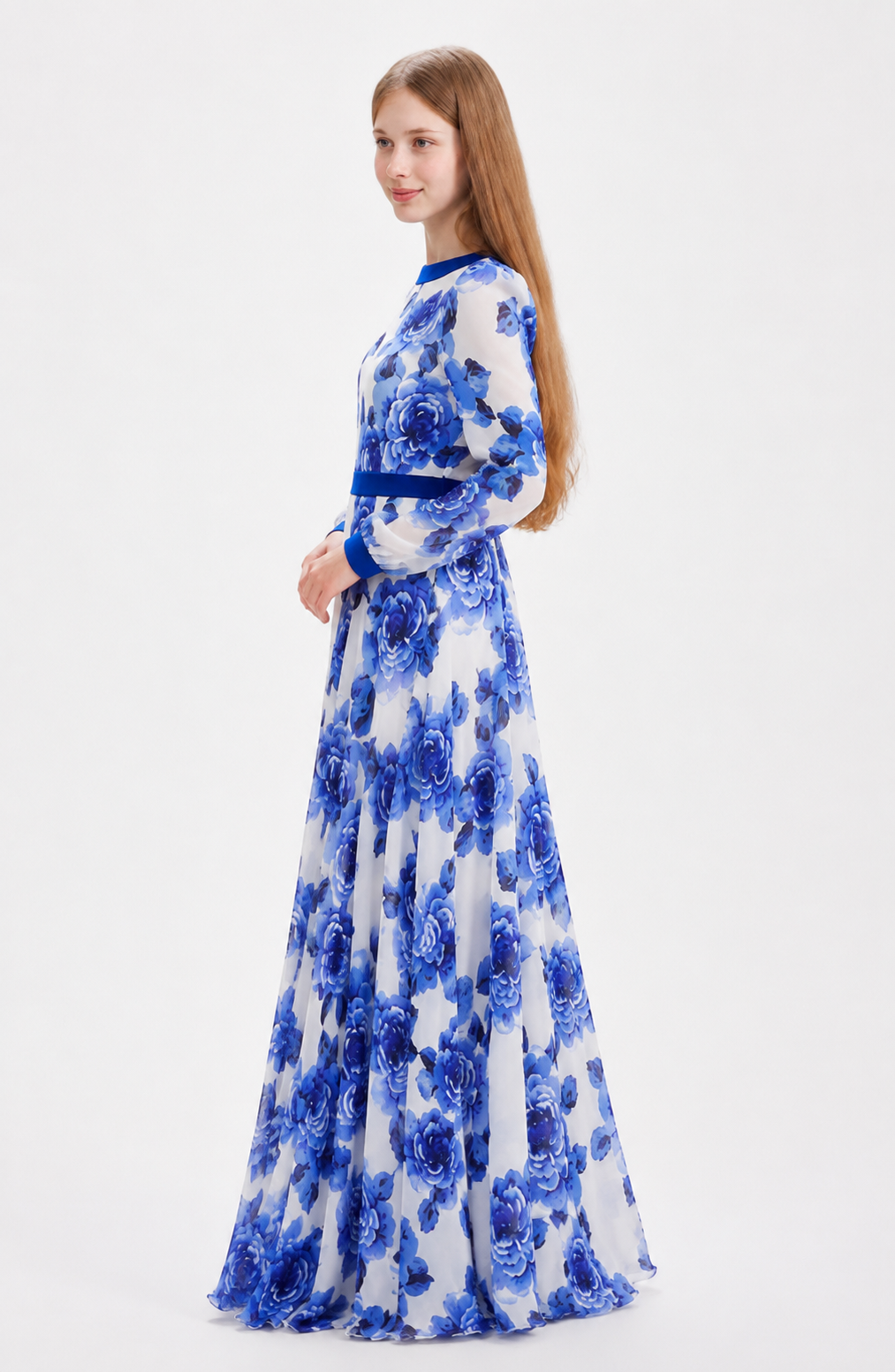 Azure Fleur Maxi Dress Jovera Joyce