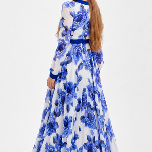 Azure Fleur Maxi Dress Jovera Joyce