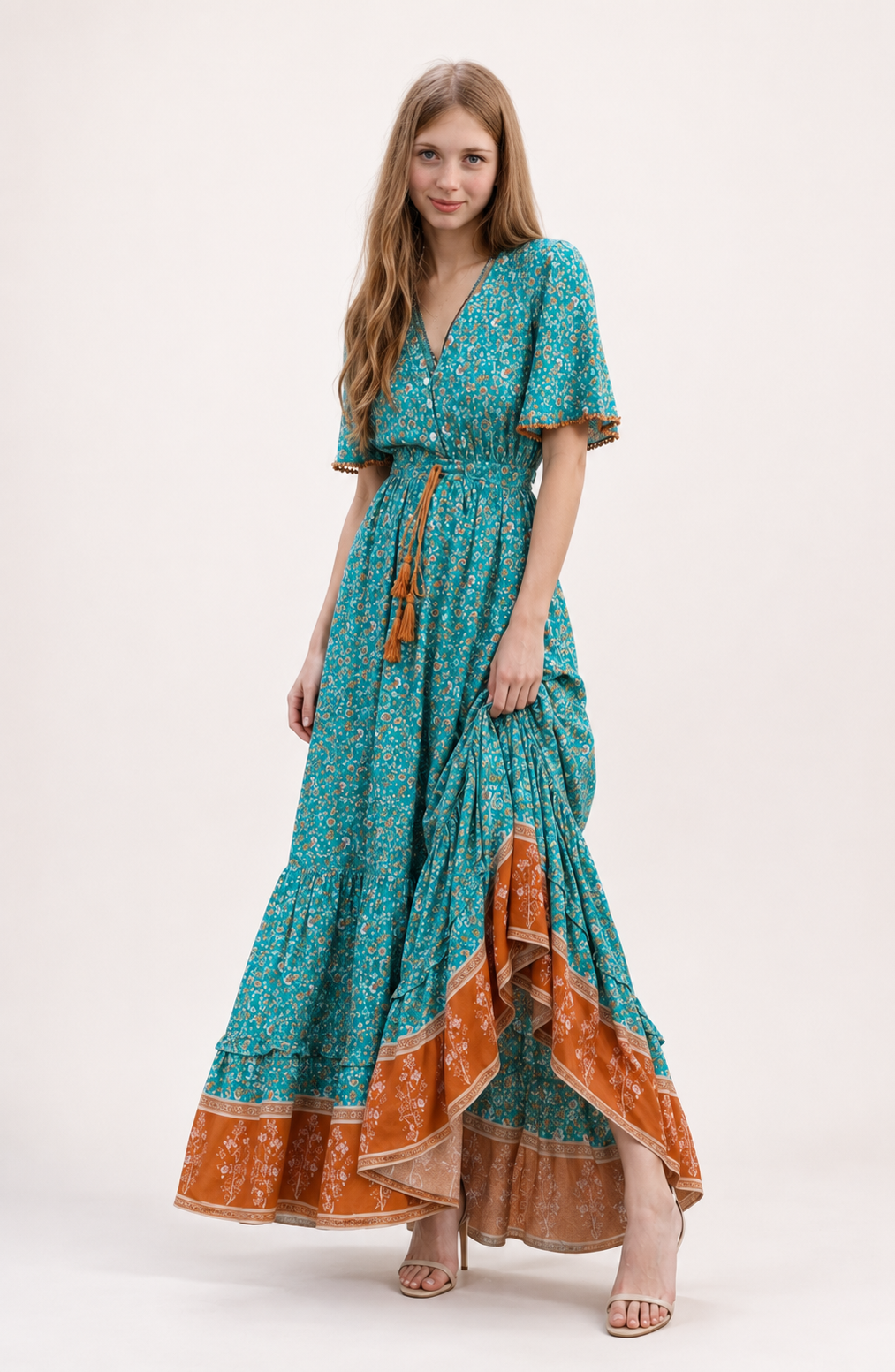 Azure Riviera Maxi Dress Jovera Joyce
