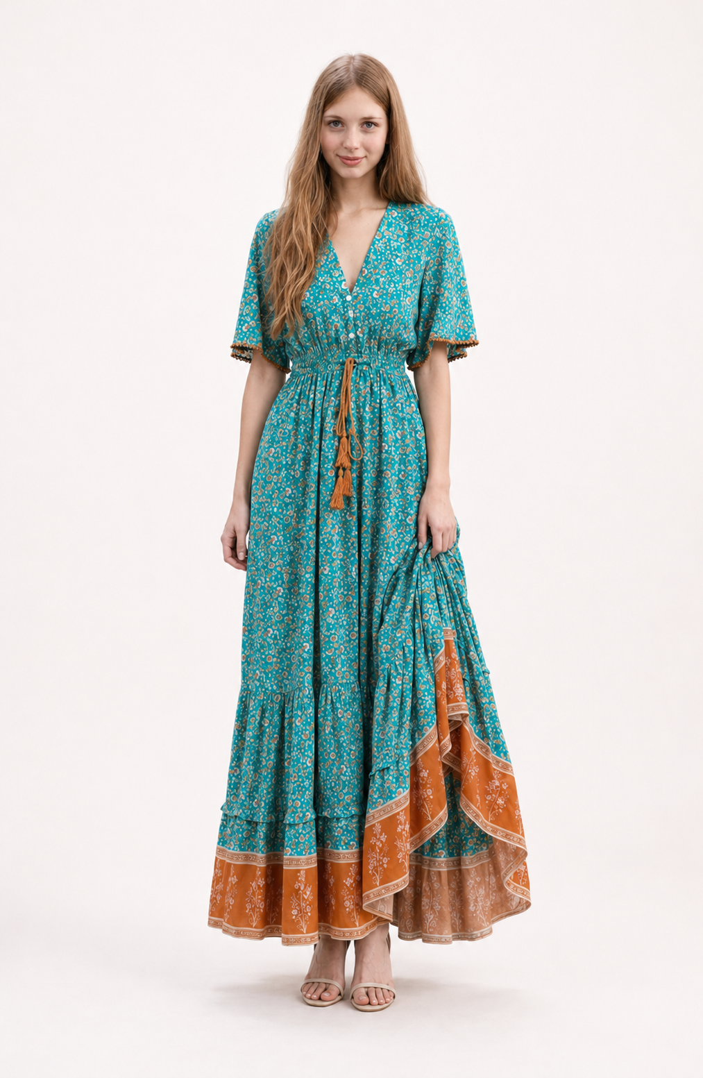 Azure Riviera Maxi Dress Jovera Joyce