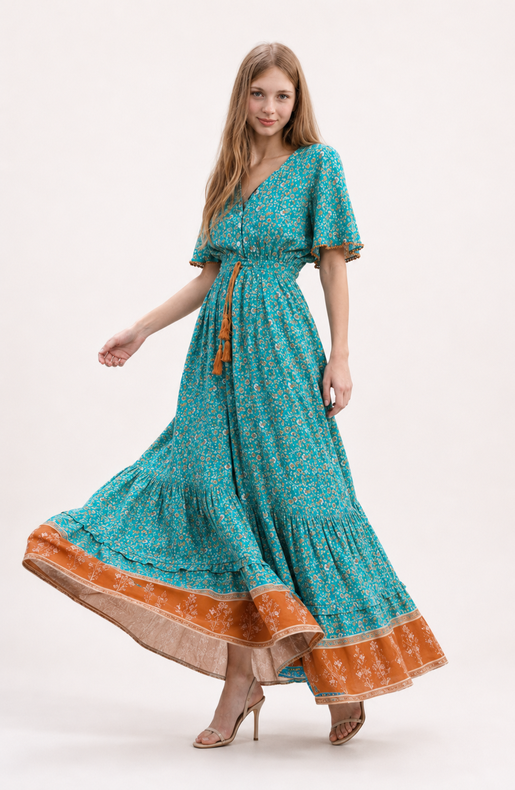 Azure Riviera Maxi Dress Jovera Joyce