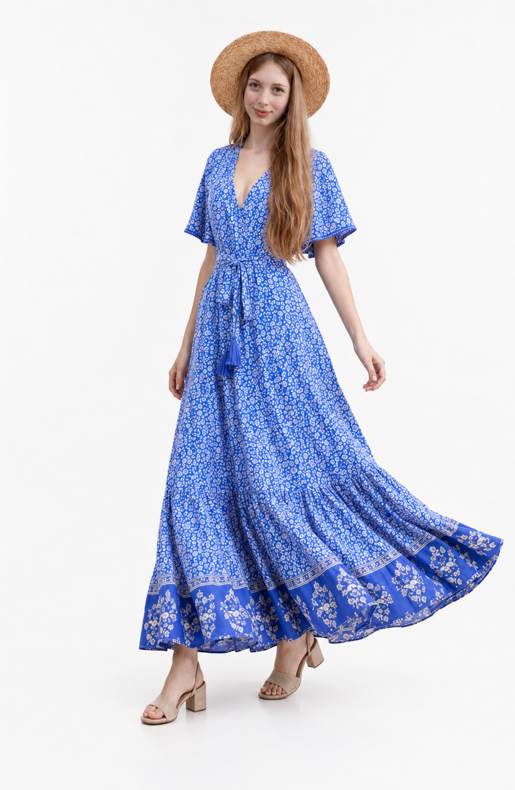 Azure Riviera Maxi Dress Jovera Joyce
