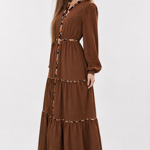 Chestnut Élan Maxi Dress Jovera Joyce