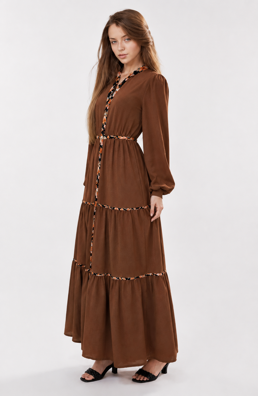 Chestnut Élan Maxi Dress Jovera Joyce