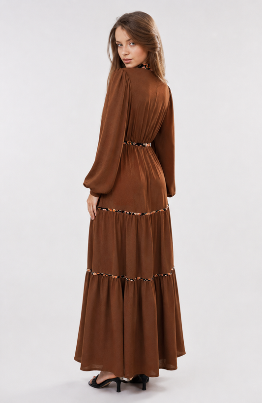 Chestnut Élan Maxi Dress Jovera Joyce