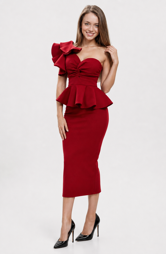 Rouge Elegance Couture Dress Jovera Joyce