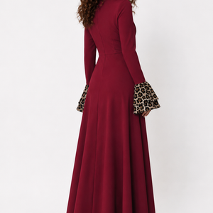 Crimson Elegance Maxi Dress Jovera Joyce