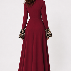 Crimson Elegance Maxi Dress Jovera Joyce