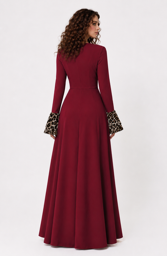 Crimson Elegance Maxi Dress Jovera Joyce