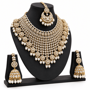 Joyce Mehrunisa Kundan Pearl Bridal Jewellery Set - Jovera Joyce