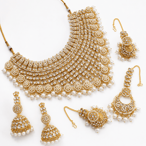 Joyce Mehrunisa Kundan Pearl Bridal Jewellery Set - Jovera Joyce