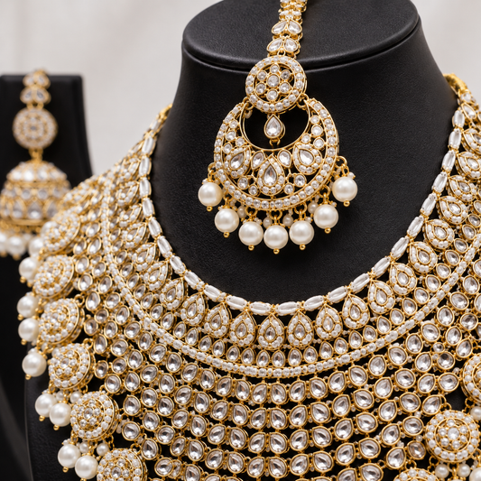 Joyce Mehrunisa Kundan Pearl Bridal Jewellery Set Jovera Joyce
