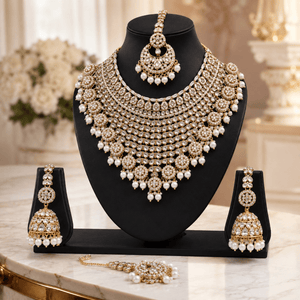 Joyce Mehrunisa Kundan Pearl Bridal Jewellery Set - Jovera Joyce