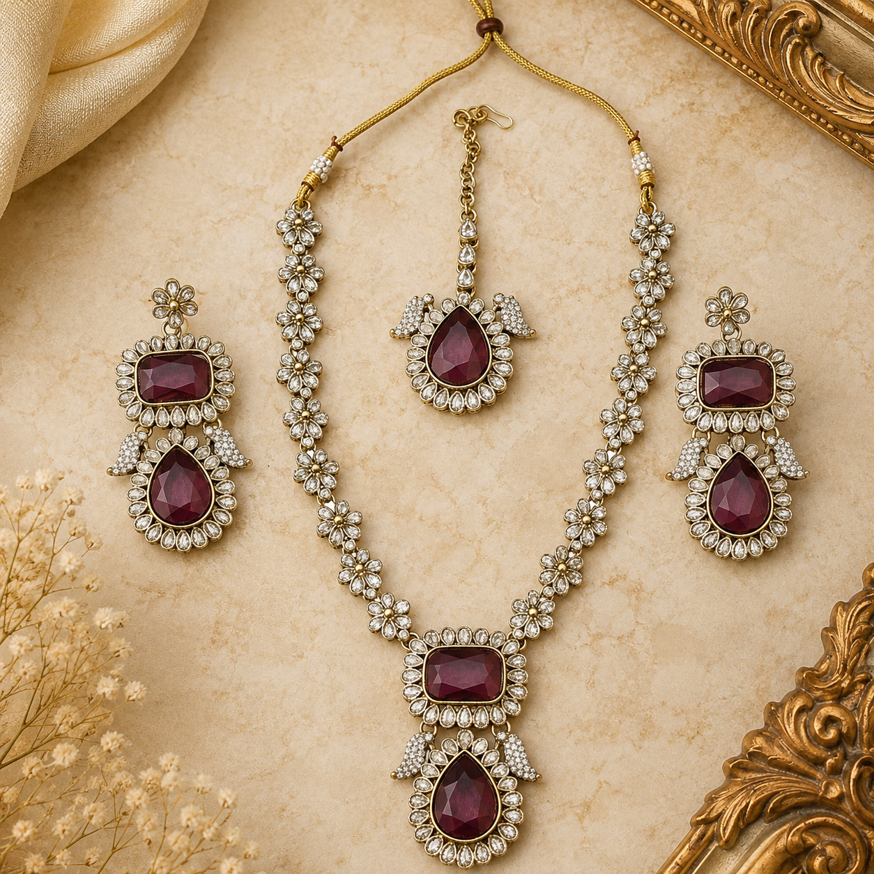 Joyce Mehrunisa Kundan Pearl Bridal Jewellery Set Jovera Joyce