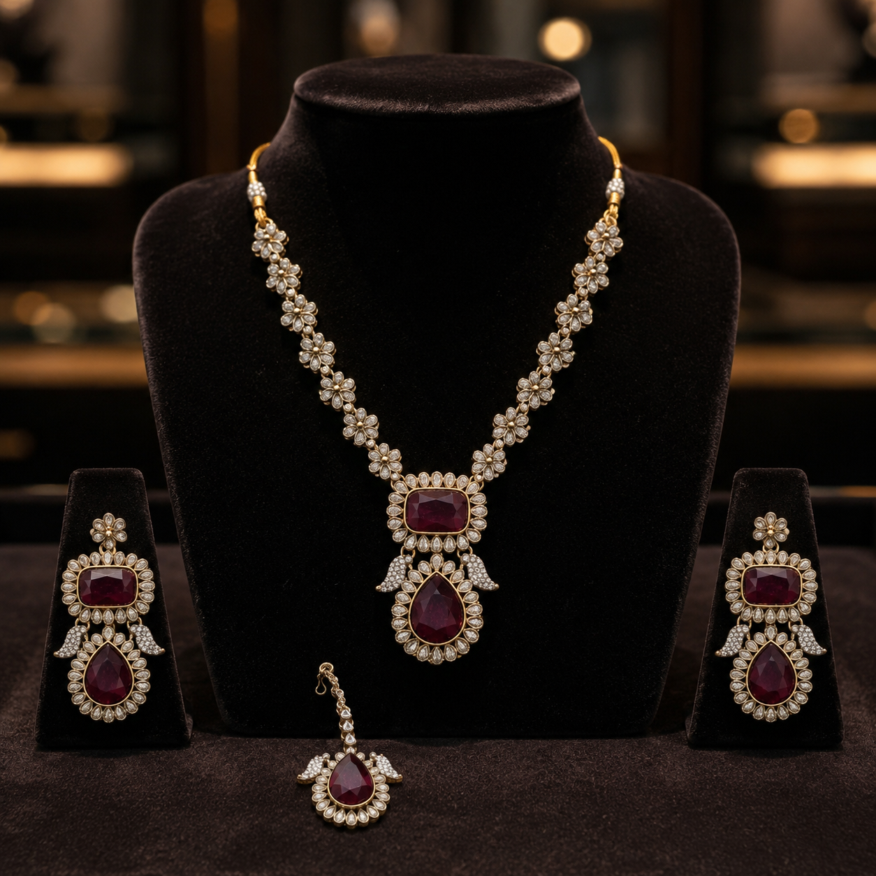 Joyce Mehrunisa Kundan Pearl Bridal Jewellery Set Jovera Joyce