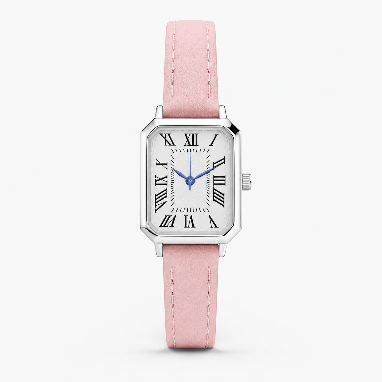Artistic Silver Case Square Thin Strap Roman Women's Quartz Watch Jovera Joyce