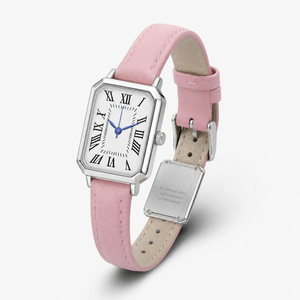 Artistic Silver Case Square Thin Strap Roman Women's Quartz Watch Jovera Joyce