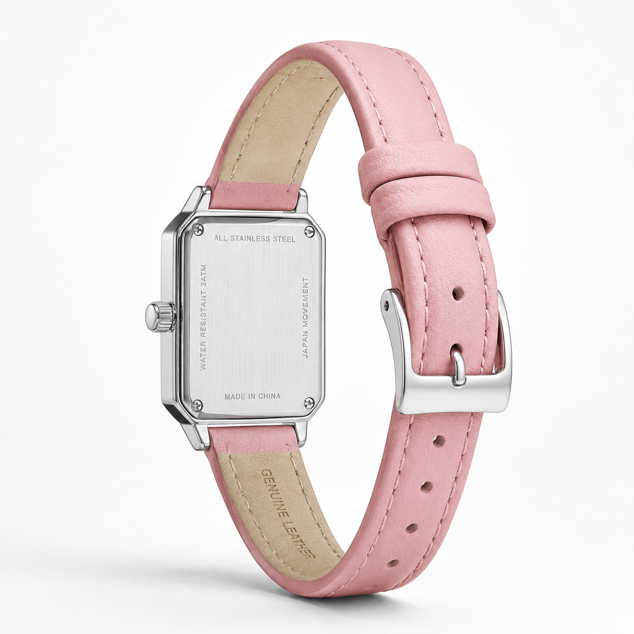 Artistic Silver Case Square Thin Strap Roman Women's Quartz Watch Jovera Joyce