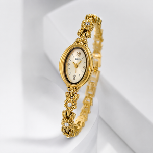 Luxury Floral Crystal Bracelet Watch for Women – Elegant Oval Dial Jewellery Watch Jovera Joyce