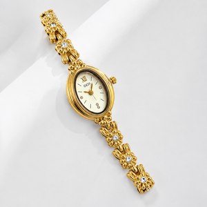 Luxury Floral Crystal Bracelet Watch for Women – Elegant Oval Dial Jewellery Watch Jovera Joyce