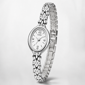 Luxury Floral Crystal Bracelet Watch for Women – Elegant Oval Dial Jewellery Watch Jovera Joyce