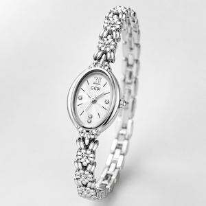 Luxury Floral Crystal Bracelet Watch for Women – Elegant Oval Dial Jewellery Watch Jovera Joyce
