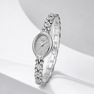 Luxury Floral Crystal Bracelet Watch for Women – Elegant Oval Dial Jewellery Watch Jovera Joyce