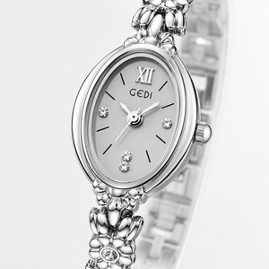 Luxury Floral Crystal Bracelet Watch for Women – Elegant Oval Dial Jewellery Watch Jovera Joyce