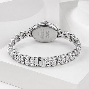 Luxury Floral Crystal Bracelet Watch for Women – Elegant Oval Dial Jewellery Watch Jovera Joyce