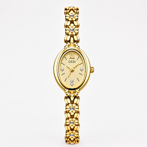 Luxury Floral Crystal Bracelet Watch for Women – Elegant Oval Dial Jewellery Watch Jovera Joyce