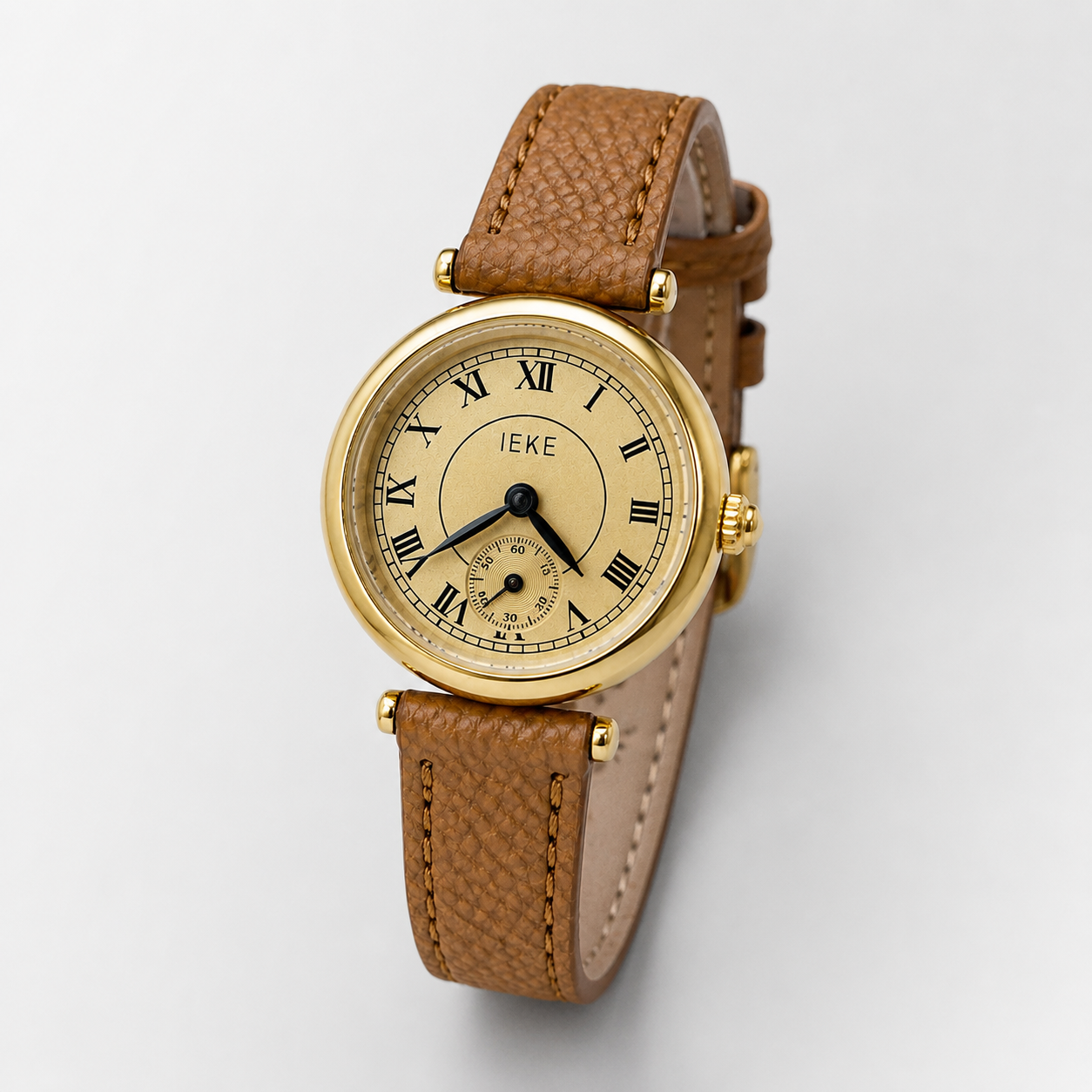 Classic Roman Numeral Leather Strap Luxury Watch Jovera Joyce