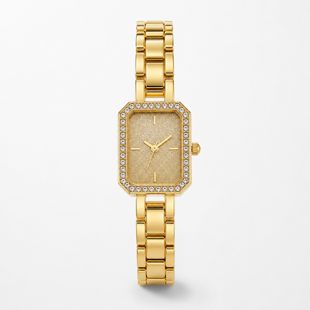 Elegant Crystal Bezel Square Dial Women’s Bracelet Watch Jovera Joyce