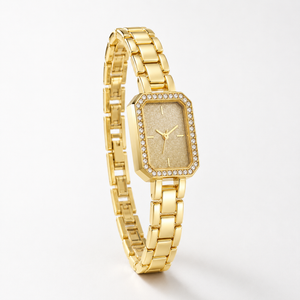 Elegant Crystal Bezel Square Dial Women’s Bracelet Watch Jovera Joyce