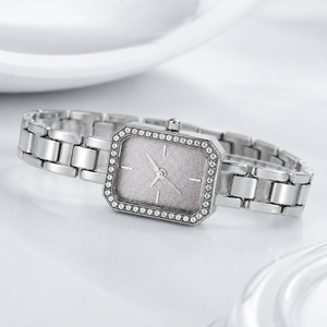Elegant Crystal Bezel Square Dial Women’s Bracelet Watch Jovera Joyce
