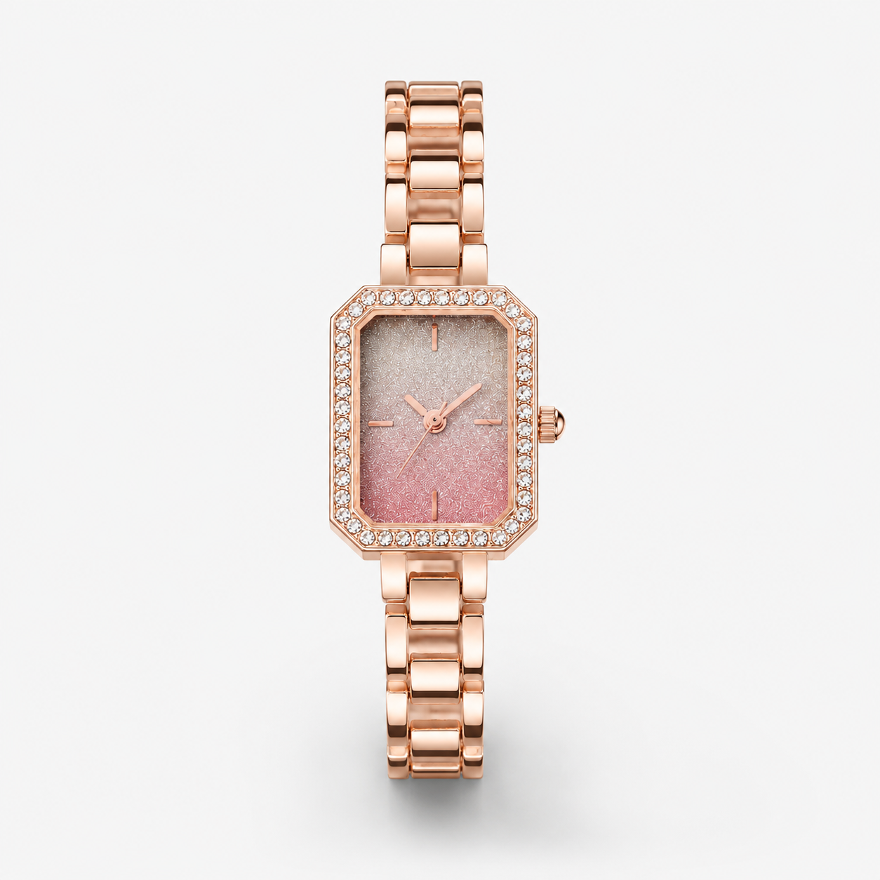 Elegant Crystal Bezel Square Dial Women’s Bracelet Watch Jovera Joyce