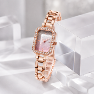 Elegant Crystal Bezel Square Dial Women’s Bracelet Watch Jovera Joyce