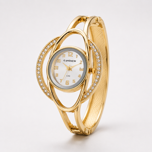 Luxury Crystal Orbit Cuff Women’s Bracelet Watch Jovera Joyce